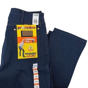 Wrangler Cowboy Cut Original Fit Jeans Men 37x32 Rigid Indigo 13MWZ ProRodeo NWT